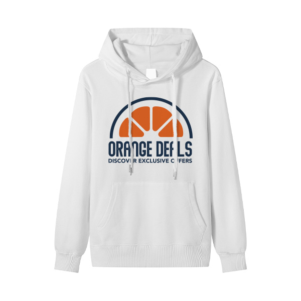HOODIE BLANCO ORANGEDEALS