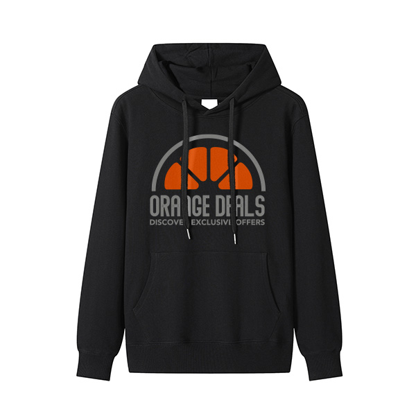 HOODIE NEGRO ORANGEDEALS