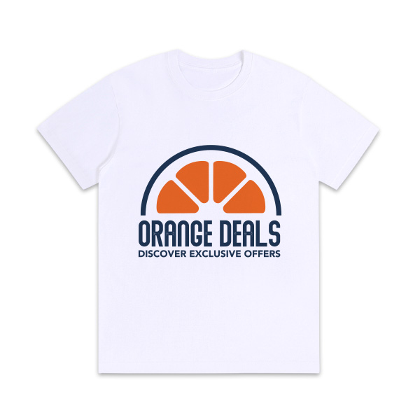 TSHIRT BLANCO ORANGEDEALS