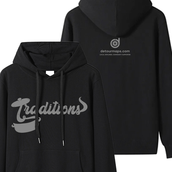 Unisex Hoodie Detour Maps – Culinary Traditions